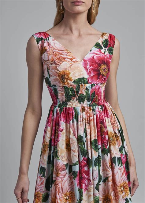 dolce gabbana floral printed dress handkherchief|dolce gabbana floral dress.